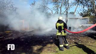 FF Schönefeld  Feuer Laube  Hubertus Rehtränke  17092009 [upl. by Dewar545]