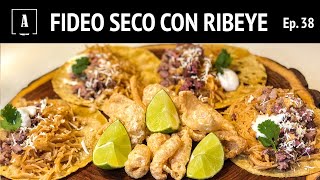 Fideo Seco Con Ribeye  Receta Sencilla De Tacos De Fideo Seco  Ep 38  Antojitos de Arnie [upl. by Labana]