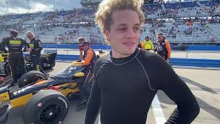 Santino Ferrucci recaps a crazy day of passing at Milwaukee IndyCar [upl. by Erhard208]