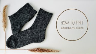 How to Knit Basic Men’s Socks on Magic Loop  Tutorial by CozySocksStore [upl. by Netsyrk]