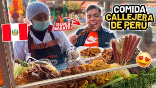 PROBANDO COMIDA CALLEJERA en PERÚ 🇵🇪 Todo es súper barato 💰😱 [upl. by Lowrie]