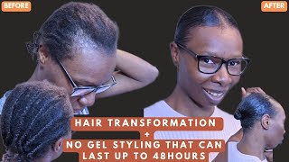 HAIRSTYLE THAT LAST LONG NO GEL HAIRSTYLES  DIY EASY HAIRSTYLES  DIY HAIR CARE AT HOME  4C HAIR [upl. by Buford473]