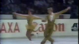 Torvill amp Dean GBR  1982 World Figure Skating Championships Free Dance US ABCquotMack amp Mabelquot [upl. by Kcirtemed]