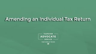 Amending an Individual Tax Return [upl. by Groh]