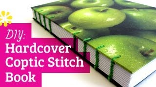 DIY Hardcover Coptic Stitch Bookbinding Tutorial  Sea Lemon [upl. by Guinn]