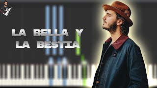 Reik Morat  La Bella y la Bestia  Instrumental Piano Tutorial  Partitura  Karaoke  MIDI [upl. by Jezabel]