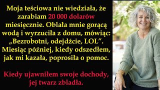 Moja teściowa nie wiedziała że zarabiam 20 000 dolarów miesięcznie Oblała mnie gorącą wodą [upl. by Lanahtan115]