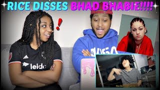 RiceGum quotDanielle  BHAD BHABIE Diss Officialquot REACTION [upl. by Leonanie]