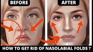 HOW TO GET RID OF NASAL FOLDS  HOW TO LIFT SMILE LINES AT HOME  EASY WAY  GET RID OF FROWN LINES [upl. by Ahsytal]