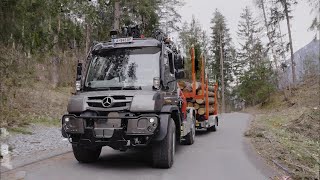 Kraftpaket Unimog U 530 als Sattelzugmaschine im Einsatz [upl. by Solokin]