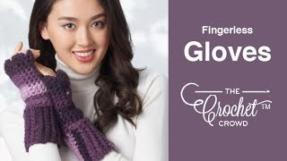 Crochet Fingerless Gloves  EASY  The Crochet Crowd [upl. by Elenore]