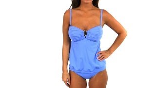 Sunsets Periwinkle Bandeau Tankini Top  SwimOutletcom [upl. by Onirotciv220]