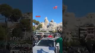 Israeli missile strike collapses apartment building in southern Beirut [upl. by Kev964]