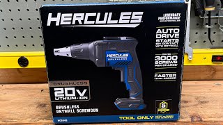 HERCULES 20volt drywall screw gun  unboxing [upl. by Emyle]