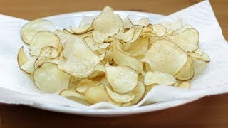 How to Make Thin Crispy Potato Chips  Easy Homemade Potato Chip Recipe [upl. by Laux]