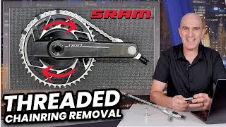 SRAM Threaded Chainring Removal Tool  How It Works [upl. by Burwell851]