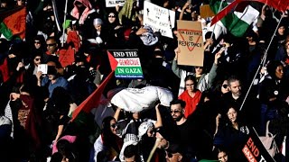 ProPalestinian protests take over the streets in Ottawa  Global protests [upl. by Lindsay]