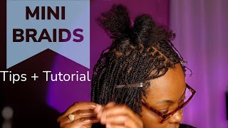 The mini braids are back Mini braids on my short type 4 natural hair [upl. by Cohleen18]