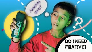 how to apply a fixative spray kuelox fixative unboxing tutorialkueloxfixativedrawwithmohan [upl. by Dich893]