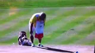 Caddie Race Fail  2013 Waste Management Phoenix Open  16th at TPC of Scottsdale  Caddie Falls [upl. by Imuya]