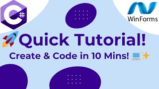 🚀 WinForms Guide Create Configure and Code Your First App in 10 Minutes 🖥️ [upl. by Ahsaeym53]