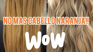 Como ELIMINAR tonos NARANJAS del cabello sin tinte ni peroxido  como hacer SHAMPOO Matiz AZUL 💙 [upl. by Schurman729]