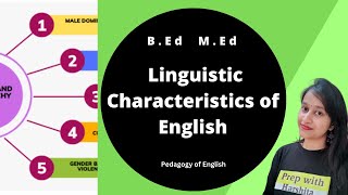 Linguistic Characteristics of English  Pedagogy of English [upl. by Ecienaj]