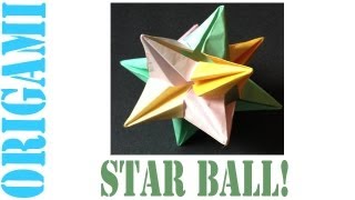 Easy Origami Modular Decorative Star Ball [upl. by Thurlough]