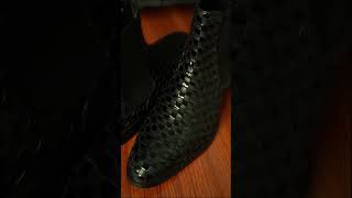 CustomMade Calf Leather Black Chlesea Boots for Men [upl. by Limhaj270]