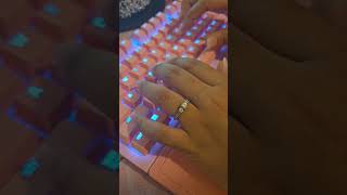 Clicky Keyboard Typing ASMR asmr keyboard foryoupage asmrnotalking pink razer 4upage gbu [upl. by Adara]