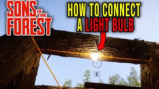 HOW TO CONNECT A LIGHT BULB TO A SOLAR PANEL  Sons Of The Forest Tips 11  Radex [upl. by Nybor]