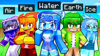 10 FRIENDS on one ELEMENTAL BLOCK in Minecraft [upl. by Esinert897]