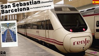 From San Sebastian  Donostia to Barcelona in Spain on a ALVIA train by Renfe [upl. by Rachel]