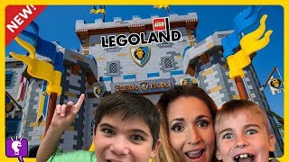 LEGOLAND CASTLE HOTEL VIP TOUR and Roller Coaster Rides on CALIFORNIA Vacation by HobbyKidsTV [upl. by Ahseinad]