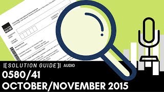 058041 OctoberNovember 2015 Marking Scheme MS Audio Voiceover [upl. by Ruyle]