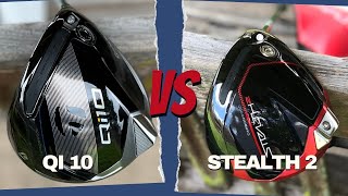 Taylormade Qi10 Driver vs Stealth 2 Driver tested by 1 Handicap [upl. by Ellehciram]