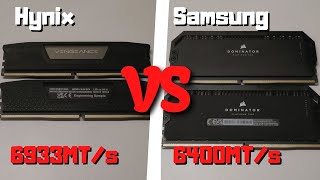 Samsung VS Hynix DDR5  Daily amp Performance Overclocking Comparison feat Corsair Dominator Platinum [upl. by Elleinnod]