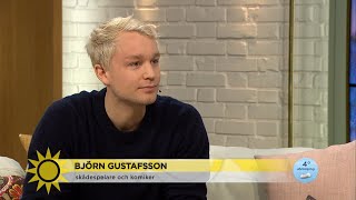 Björn Gustafsson ”Jag sa ju att jag inte vill prata om det där”  Nyhetsmorgon TV4 [upl. by Tilford]