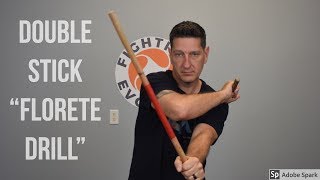 Double Stick Florete Drill Solo Training [upl. by Norling]