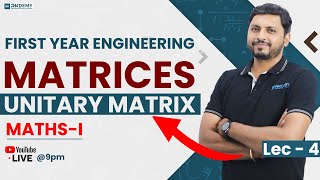 UNITARY MATRIX  MATRICES  MATHS  I  LEC  4  RK SIR  RKDEMY matrices [upl. by Howey]