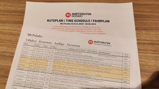 Fahrplan  Ausflüge Hurtigruten Postschiff Dezember 2023 [upl. by Georgi]