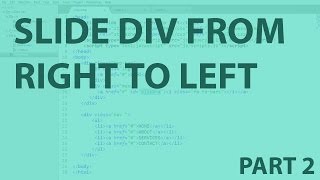 How to create div slide from right to left part 2 [upl. by Nimesh]