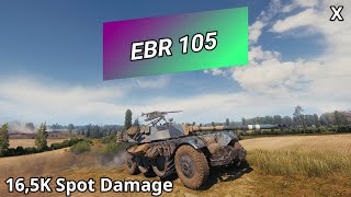 Panhard EBR 105 165K Spot Damage  World of Tanks [upl. by Llerahs]