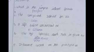 ACTUARIAL STATISTICS model question paper answer [upl. by Ethben]