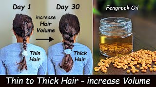 Increase Hair Volume amp Turn Thin Hair to Thick Hair  Fenugreek Oil for Hair Growth amp Hair Density [upl. by Valiant]