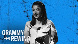 Watch Cardi B Get Emotional After ‘Invasion Of Privacy’ Wins Best Rap Album In 2019  GRAMMY Rewind [upl. by Ymereg]