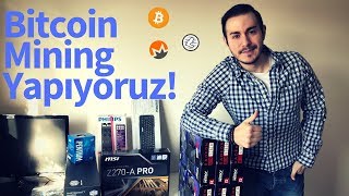 Bitcoin Madenciliği Yapıyoruz İlk Mining Rig Kurulumu [upl. by Ynohtnaluap182]