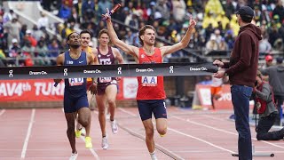 Ole Miss Comes From Behind To Win Mens 4x800m At Penn Relays [upl. by Lehctim]