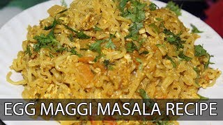 Egg Masala Maggi Recipe in Marathi  Anda Maggi  Street Style Egg Maggi Recipe [upl. by Kristine]