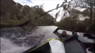 Jet skiing Withlacoochee River in Dunnellon FL [upl. by Stalker]